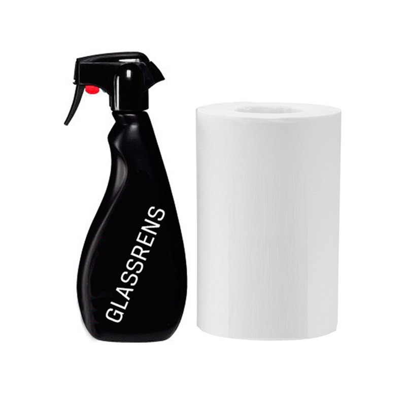 Glasrens & papirrulle